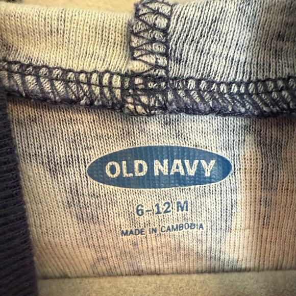 Old Navy Baby Long Sleeve Hooded One Piece Set Woodland Animals Size 6-12 Months - Picture 12 of 13